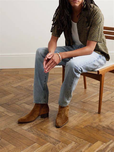 replica saint laurent chelsea boots|saint laurent suede bootie.